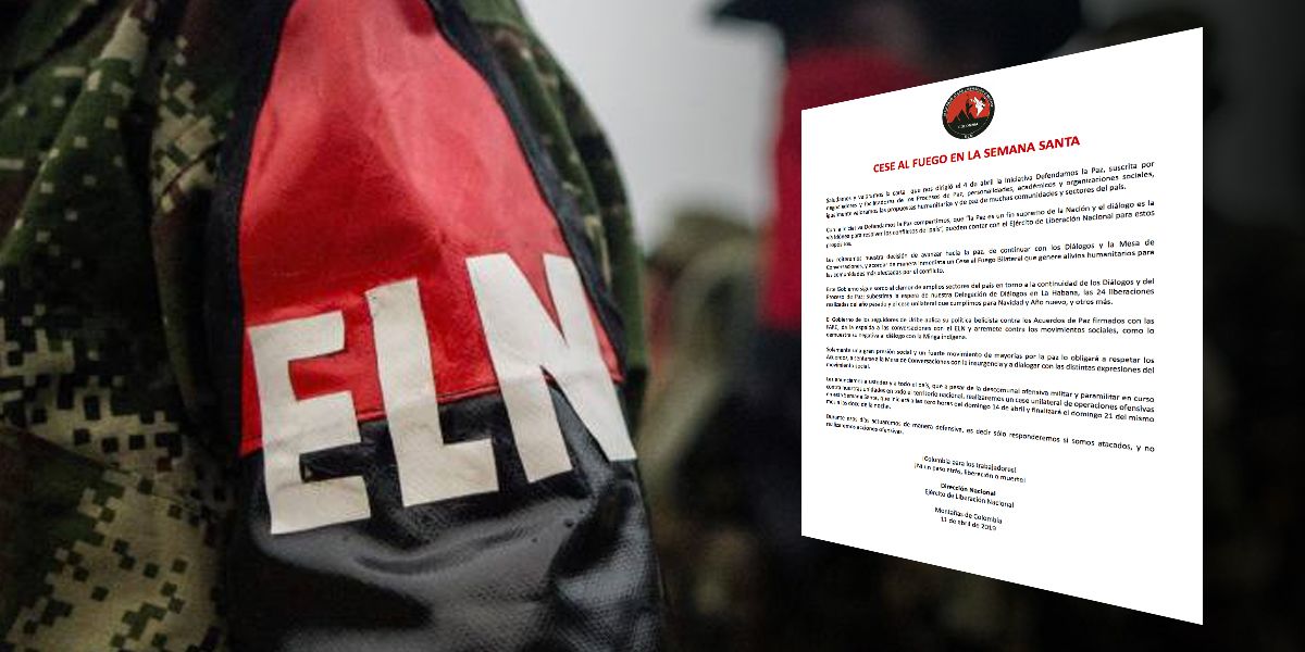 ELN anuncia cese unilateral de operaciones militares durante Semana Santa