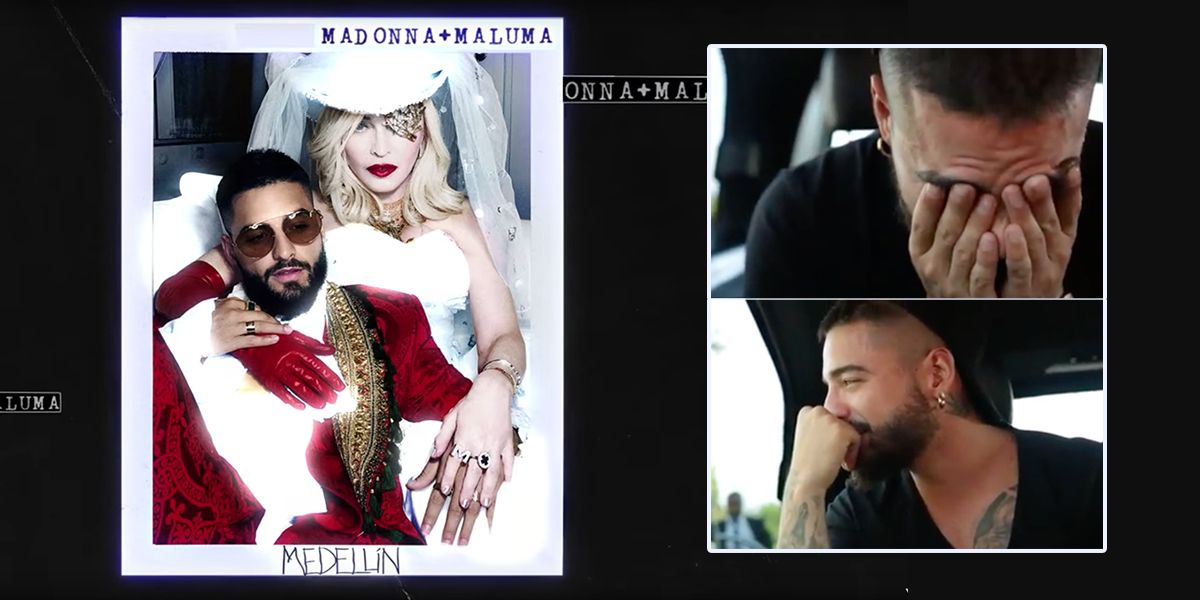 Maluma llora al escuchar ‘Medellín’, su nueva colaboración con Madonna