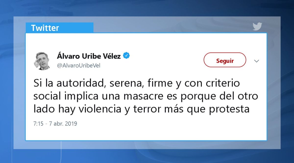 Controversia en redes sociales por trinos del senador Álvaro Uribe