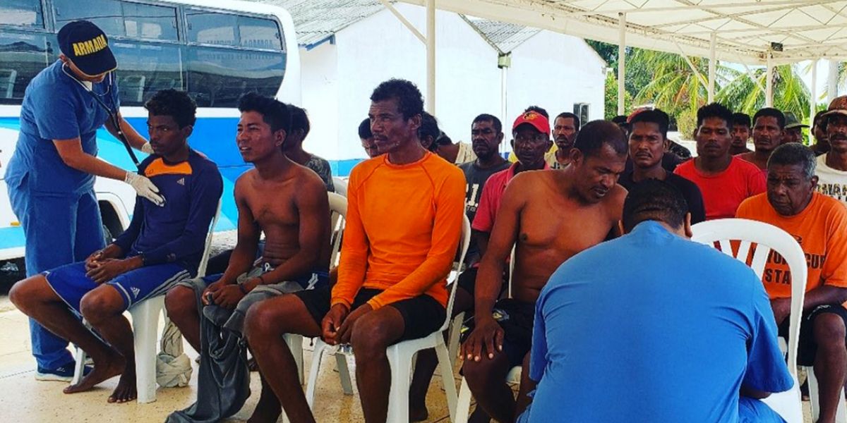 25 pescadores nicaragüenses y tres hondureños son rescatados en el mar Caribe
