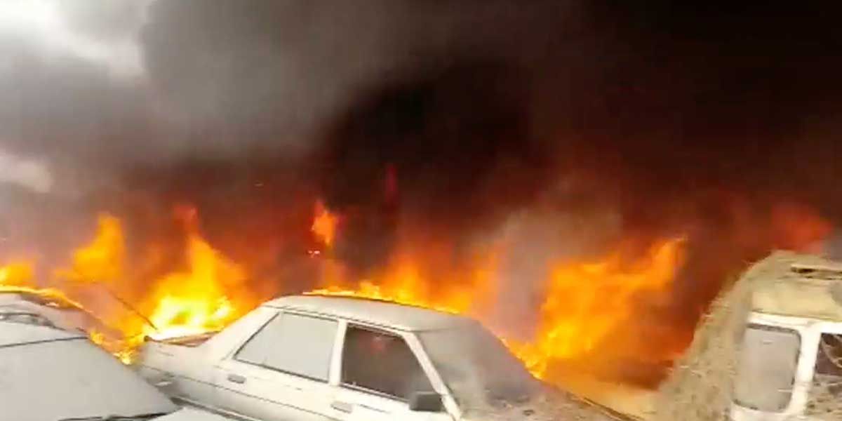 Voraz incendio consume 120 carros y más de 600 motos en Soledad, Atlántico