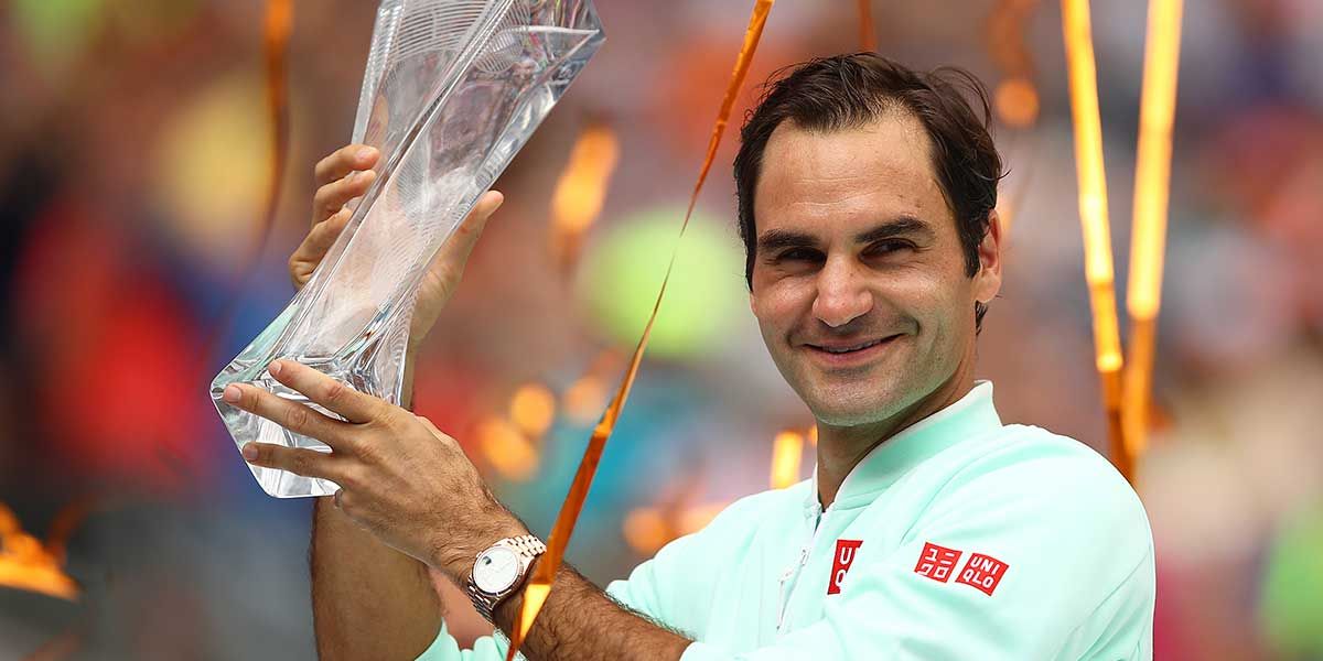 Federer sube al cuarto puesto del ranking ATP tras título en Miami