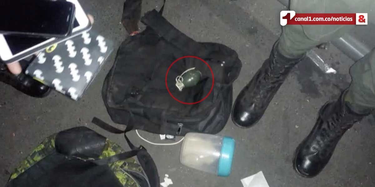 Capturan a un joven con una granada en TransMilenio