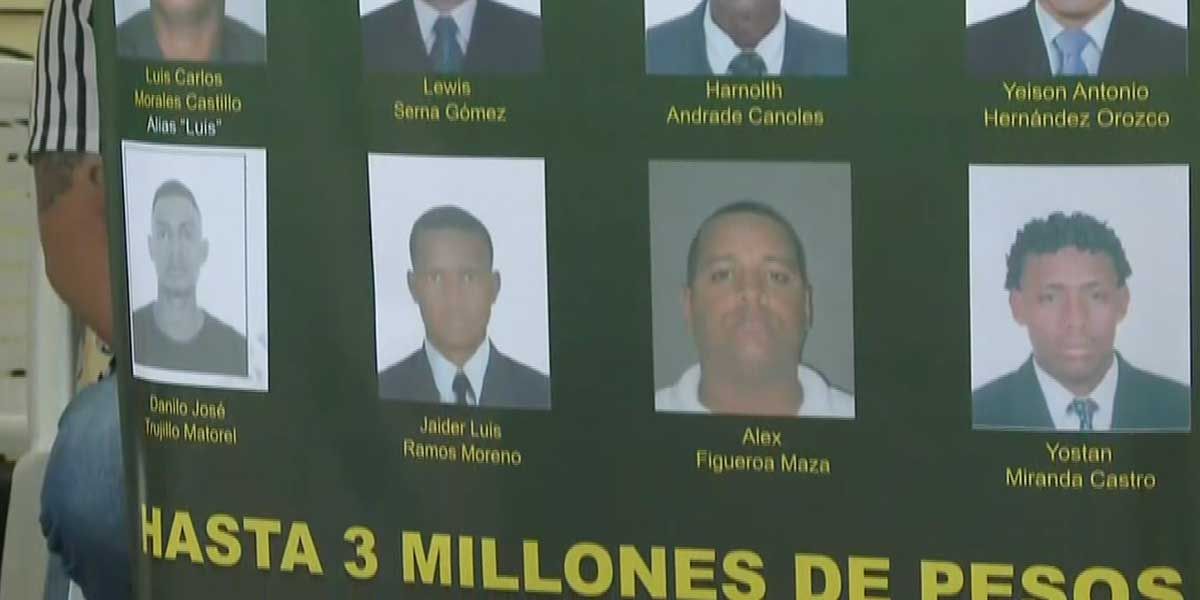 Autoridades revelan cartel de los delincuentes más buscados en Cartagena