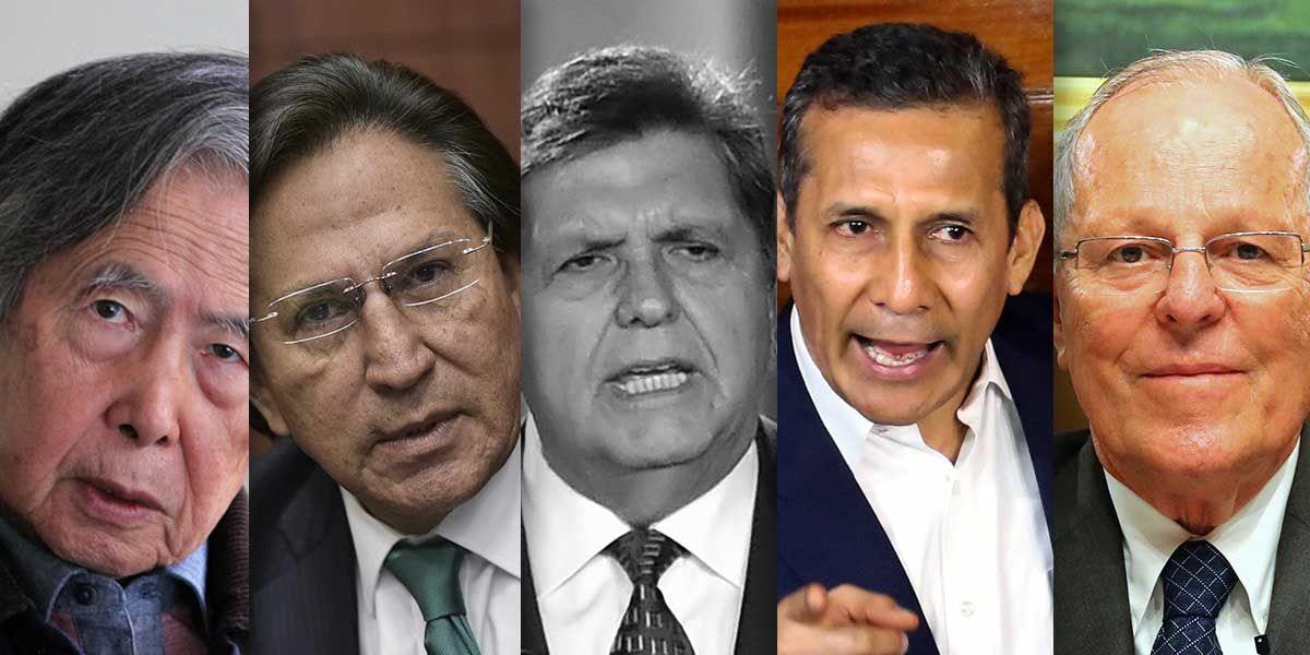 Los expresidentes de Perú en manos de la justicia por escándalos de corrupción