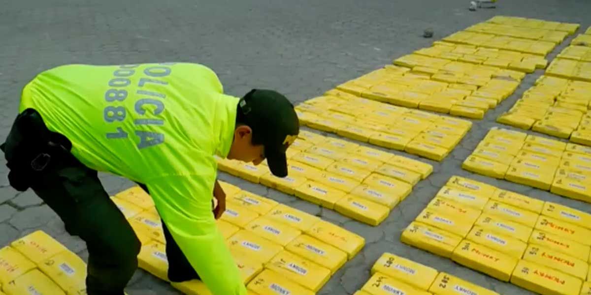Policía incautó 1200 kilos de cocaína en Tumaco