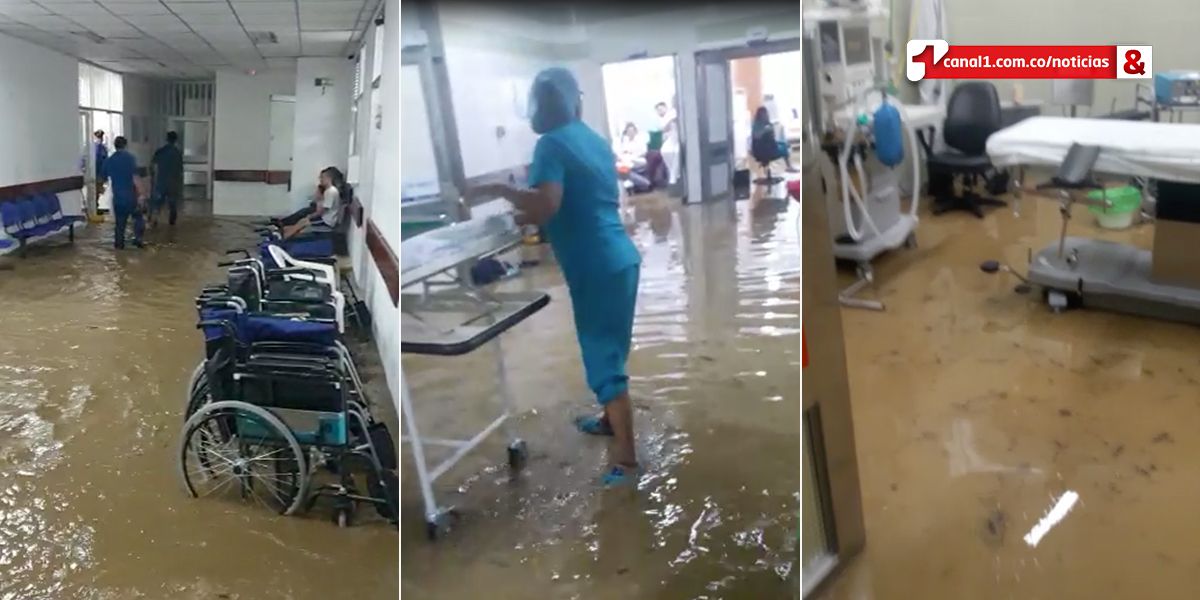 Fuertes lluvias provocan emergencias en barrios y hospital de Dosquebradas, Risaralda