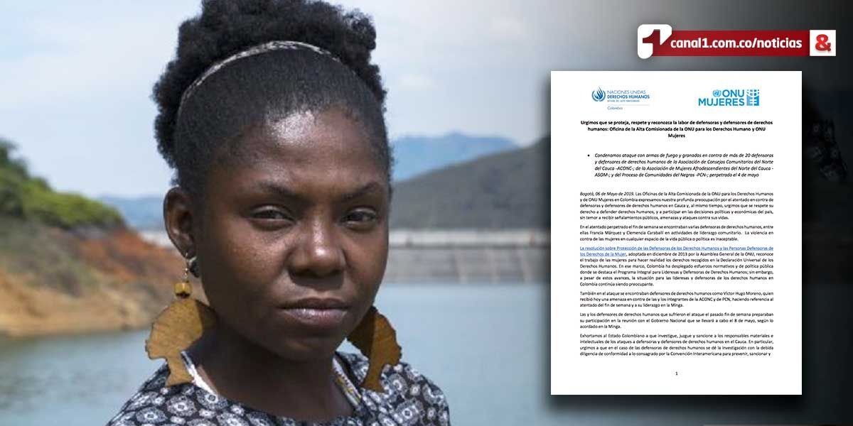 ONU Mujeres rechaza ataques a defensoras de derechos humanos en el Cauca