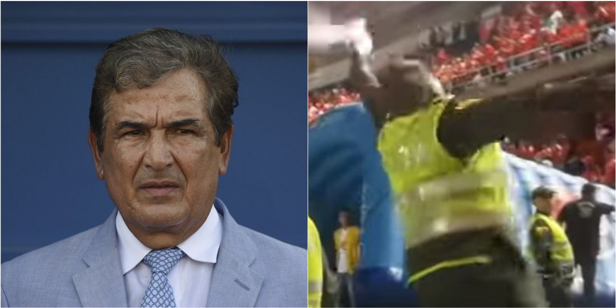 (Video) Con tremenda atajada, policía evitó que el DT de Millonarios recibiera un ‘golpazo’