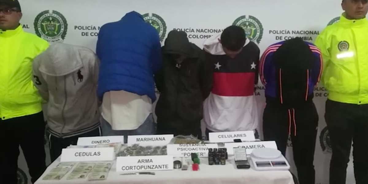 Cae banda que comercializaba drogas en entornos escolares de Bogotá