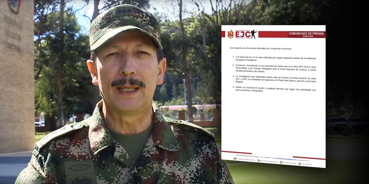 General Martínez: ‘no he sido notificado por ningún despacho judicial sobre investigaciones’