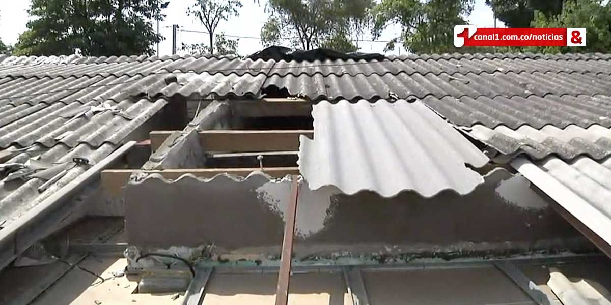 11 casas terminaron destechadas por fuerte vendaval en Malambo, Atlántico