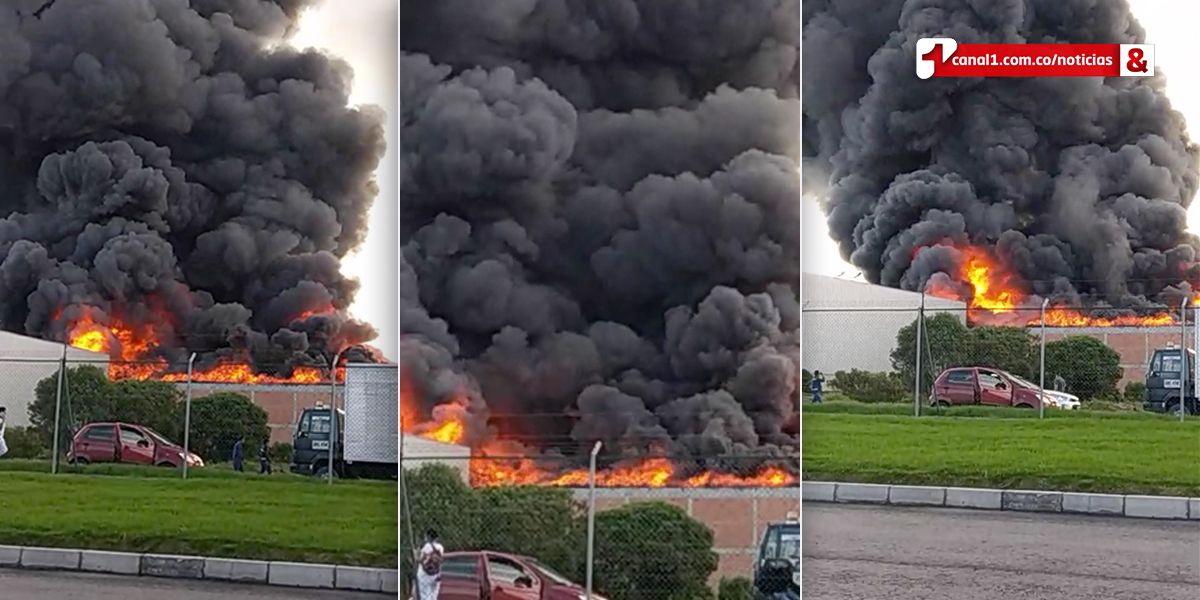 Incendio en parque industrial Celta, vía Siberia, deja tres heridos