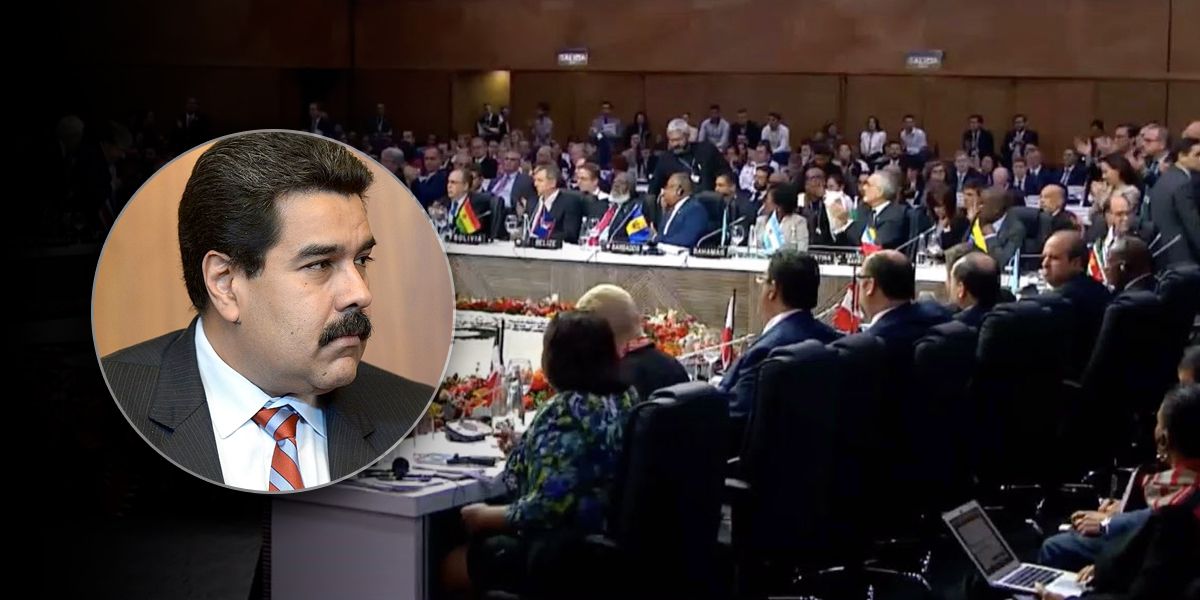 Votación divida en resolución de la OEA contra Maduro