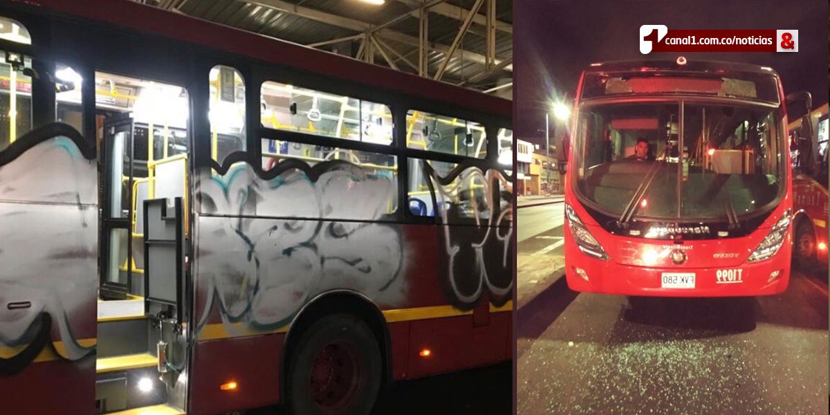 Vandalizaron los buses nuevos de TransMilenio