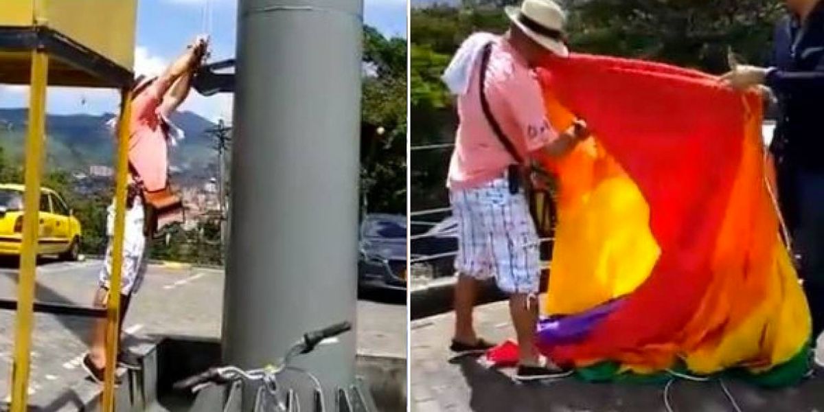 Procuraduría pide investigar a ciudadano que destruyó bandera de la comunidad LGTBI