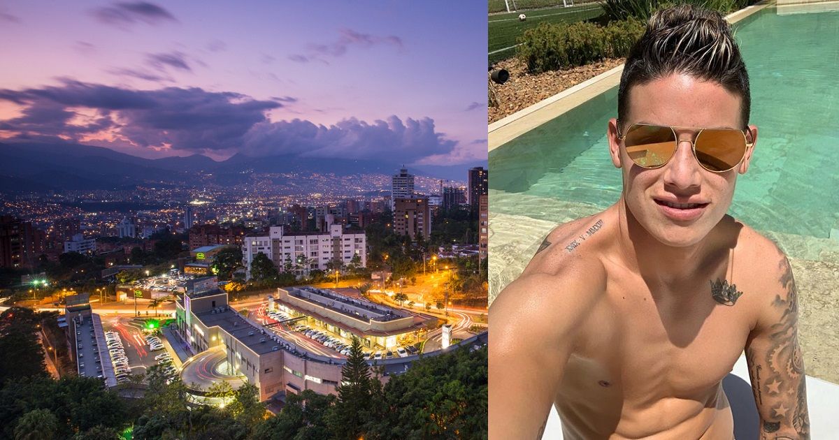 James Rodríguez presumió de la magistral vista de Medellín desde su terraza