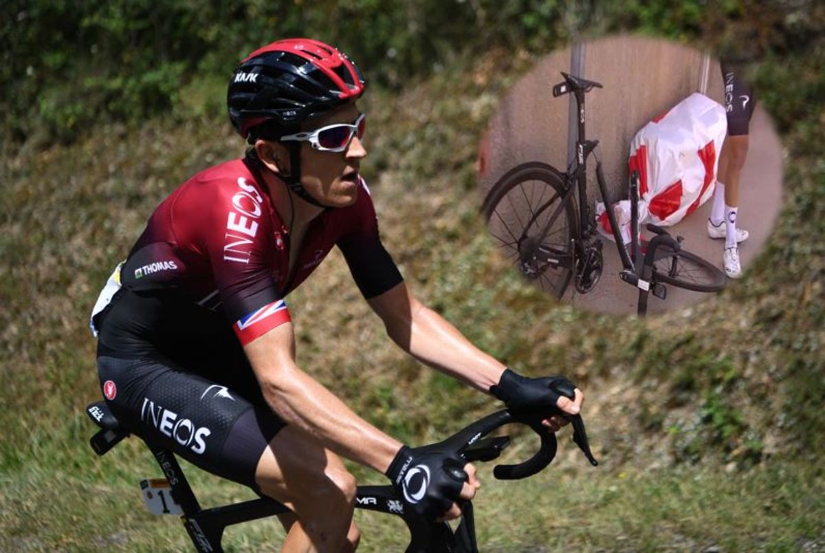 (Video) Geraint Thomas rompió la bicicleta en accidente en la Etapa 8 del Tour de Francia