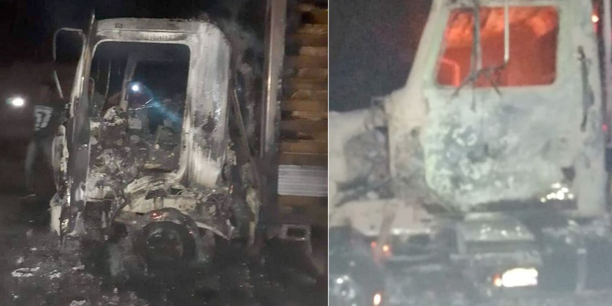 ELN quema de nuevo dos vehículos en la vía Puerto Valdivia-Tarazá