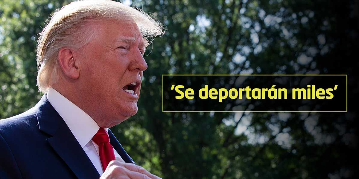 Trump confirma que las redadas contra inmigrantes empezarán el domingo