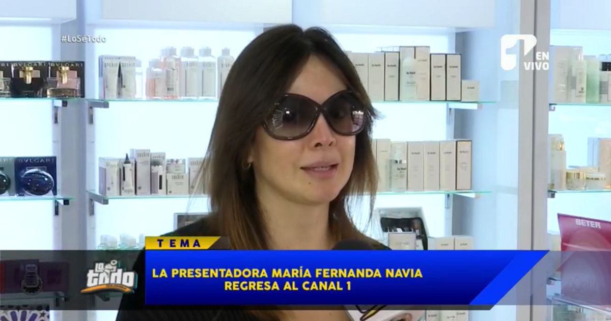 La presentadora María Fernanda Navia regresa al Canal 1