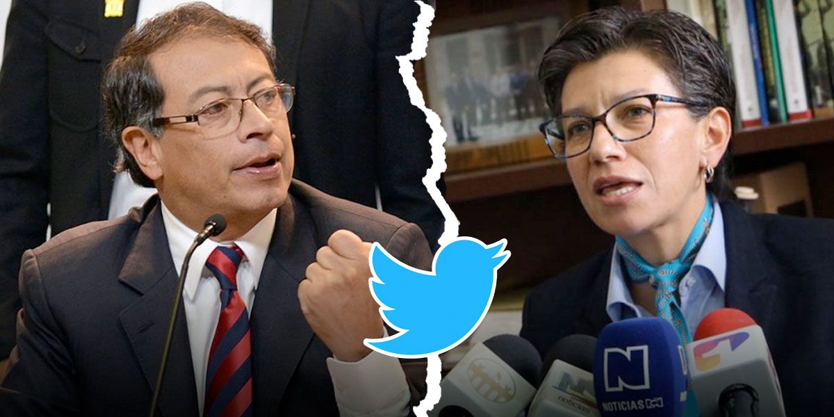 El acalorado agarrón en Twitter entre Claudia López y Gustavo Petro