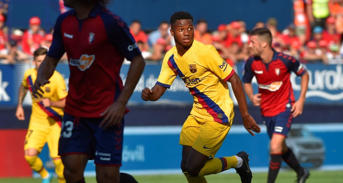 Ansu Fati, el jugador más joven en la historia del Barcelona en marcar en liga española