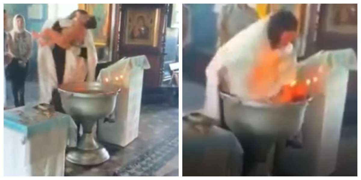 (Video) Suspenden a sacerdote luego de este violento bautizo