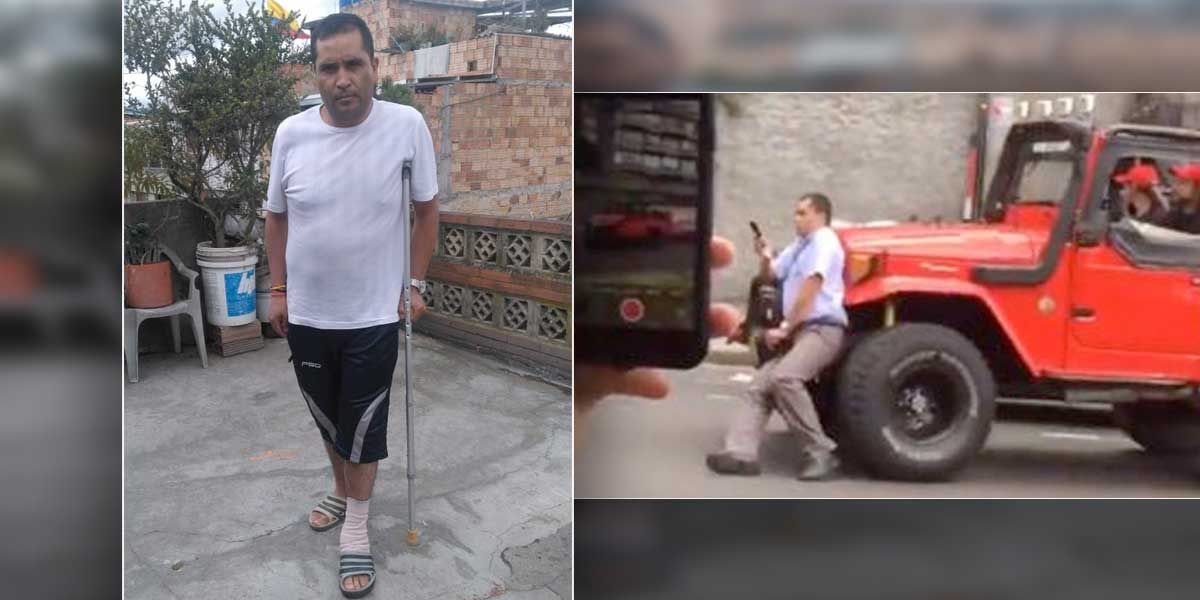Habla Isaías Vargas, el operario del SITP atropellado por conductor de un jeep