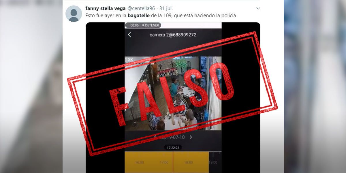 El falso video de un atraco a un famoso restaurante en Bogotá que circula en redes sociales