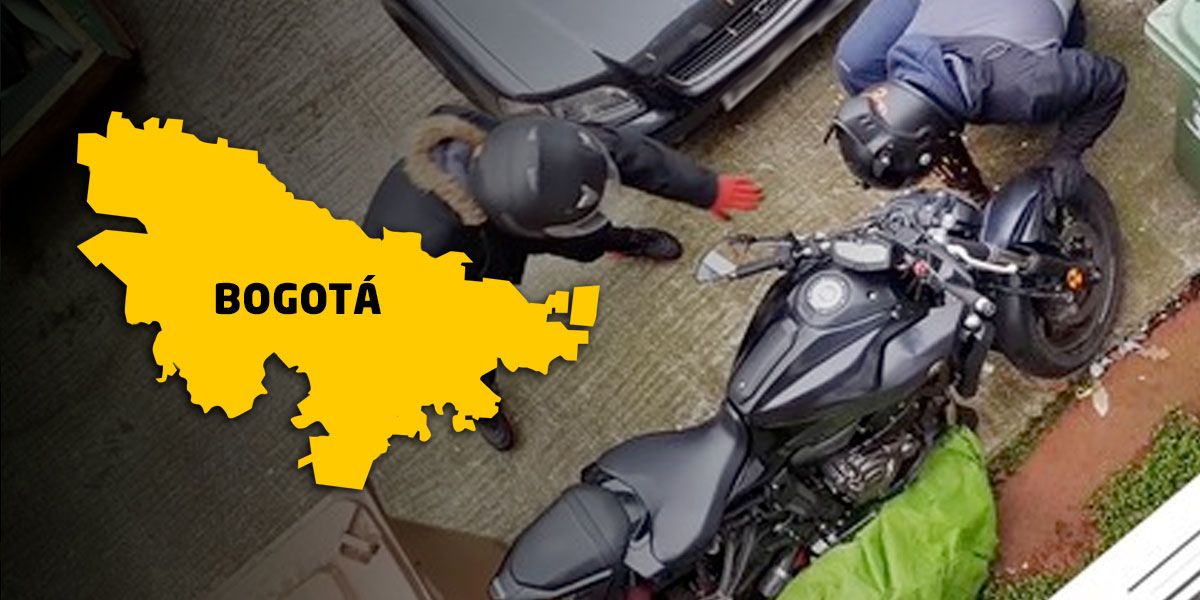 Los lugares y las horas donde más roban motos en Bogotá
