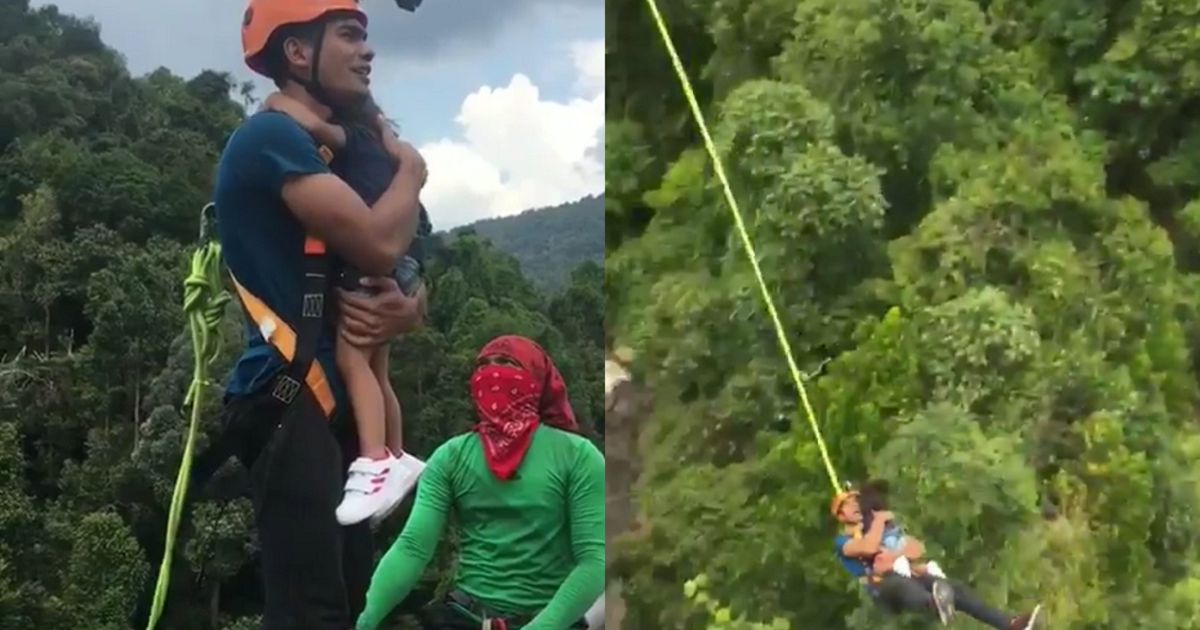 ¿Irresponsabilidad extrema? El video que demuestra si hombre sí se lanzó de bungee con su hija sin arnés