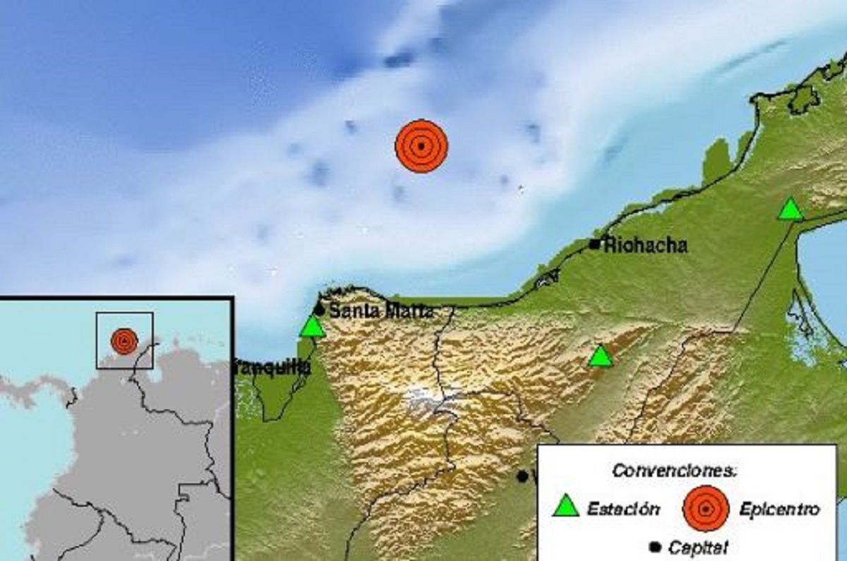 Fuerte sismo de 5 grados se sintió en el Caribe colombiano