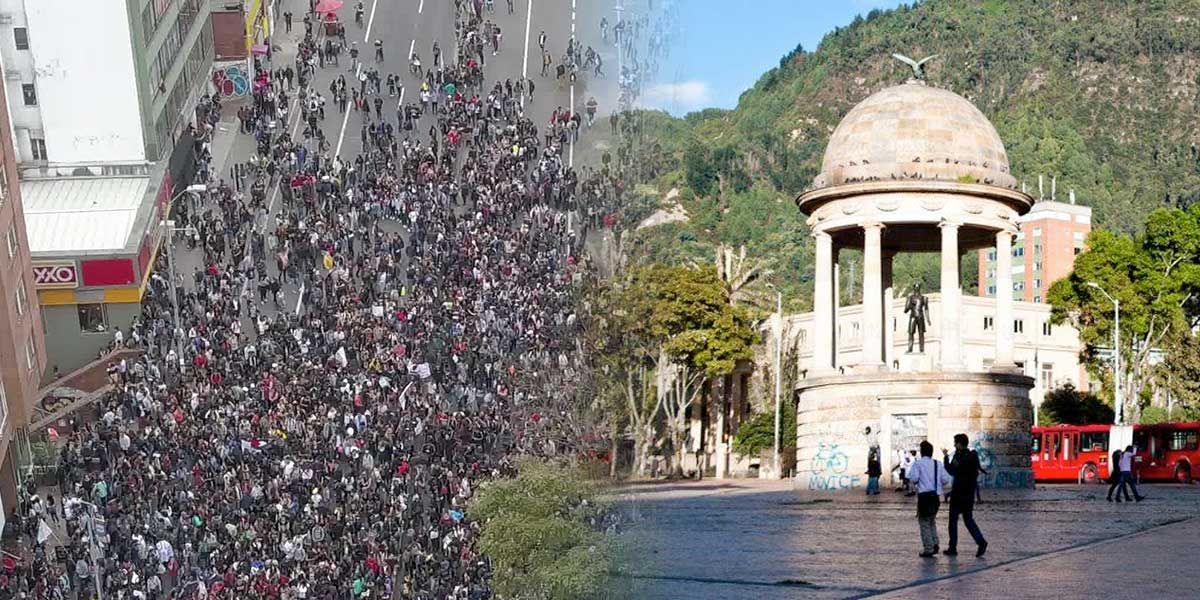 Multitudinaria marcha de universidades públicas y privadas llega al Parque de los Periodistas