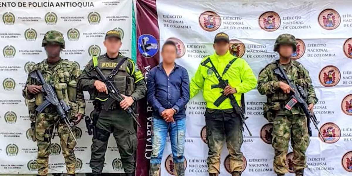 Capturaron a alias ‘El Perro’, peligroso cabecilla del ELN en Antioquia