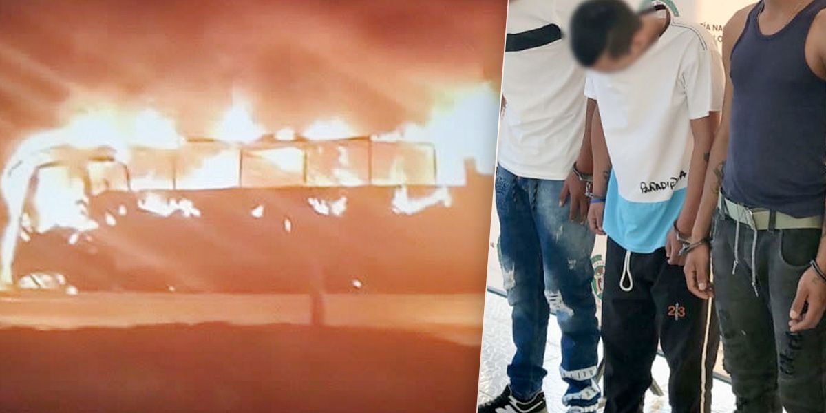 Envían a la cárcel a presuntos autores de quema de bus en Alto de Rosas, Cundinamarca