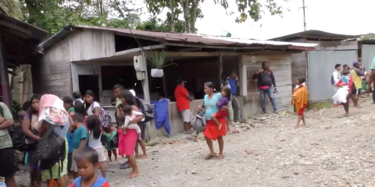 Al menos mil indígenas están confinados en medio del fuego de grupos armados en Antioquia