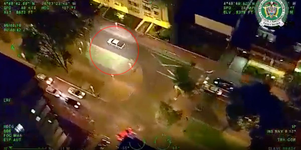 Video | Con operativo en tierra y aire, Policía logra recuperar camioneta robada en Bogotá