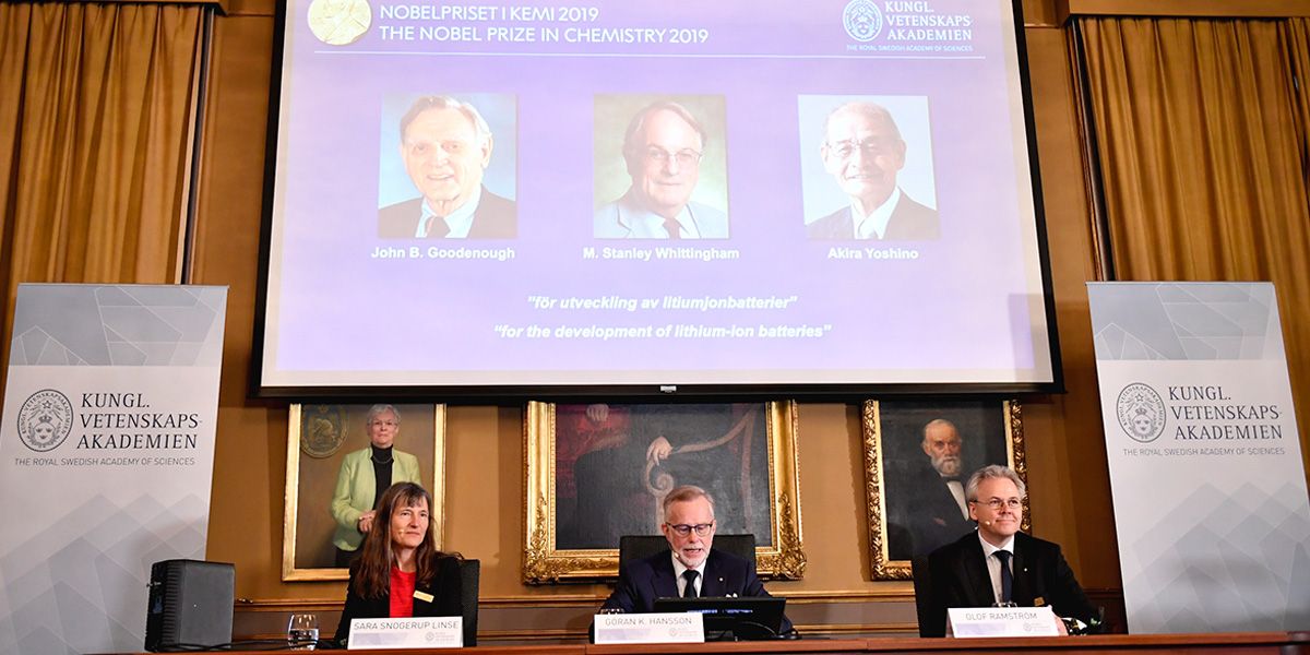 Nobel de Química a tres científicos claves en el desarrollo de las baterías para dispositivos móviles