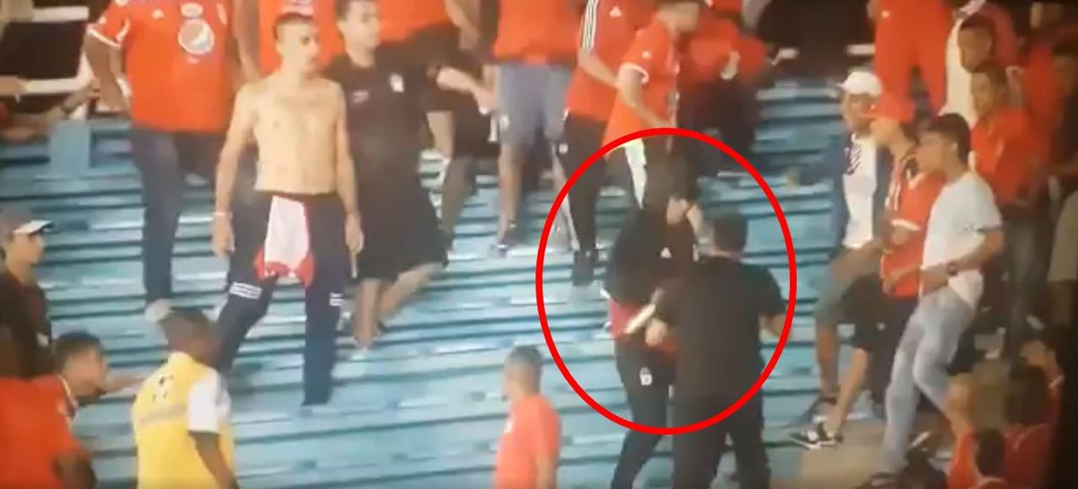 Hincha del América entró al estadio un cuchillo de carnicero e intentó agredir a otras personas en la tribuna