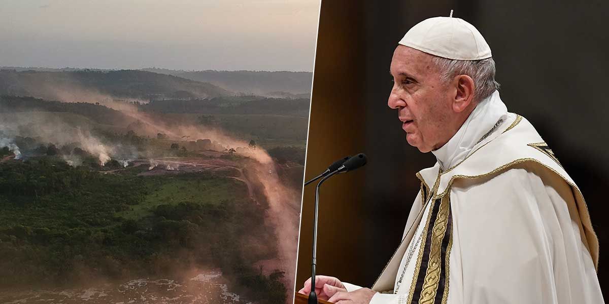 El papa dice que el fuego en la Amazonía no es un problema local sino mundial