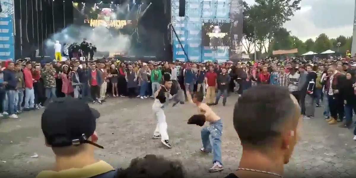 A cuchillo se pelearon tres asistentes de Hip-Hop al Parque en Bogotá