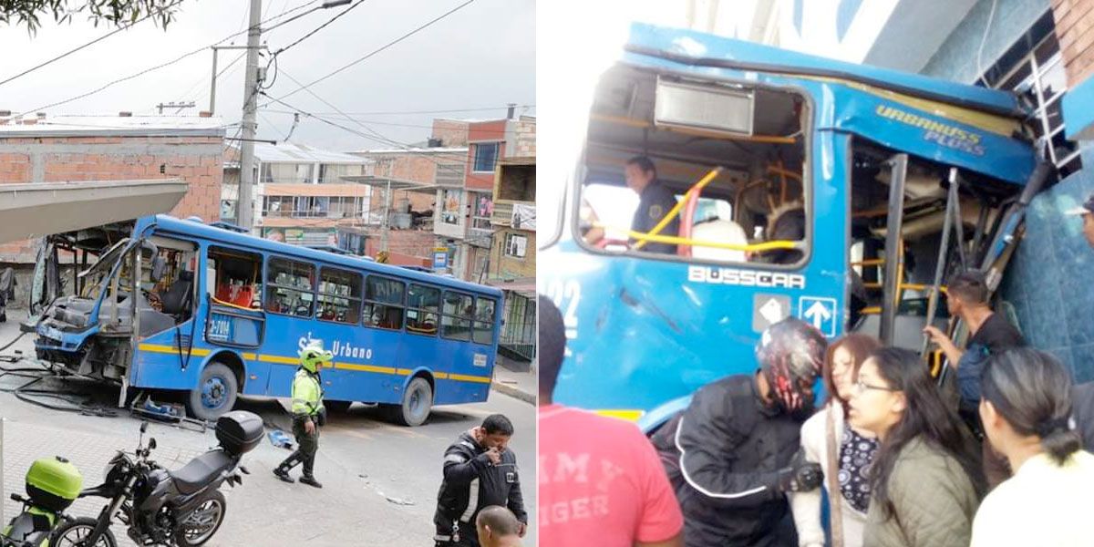 Al menos 53 heridos tras el choque de dos buses del Sitp en el sur de Bogotá