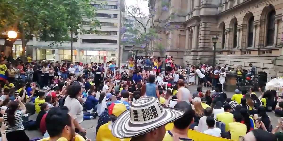 Colombianos en Australia se suman al paro del 21N