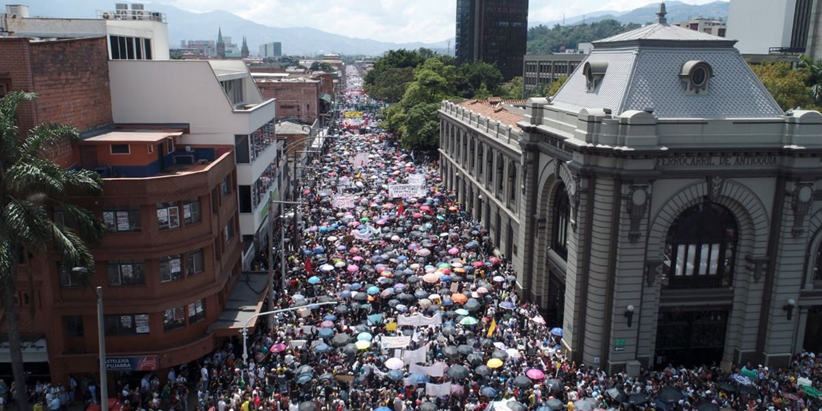 VIDEO | Impresionante toma aérea revela la magnitud el 21N en Medellín