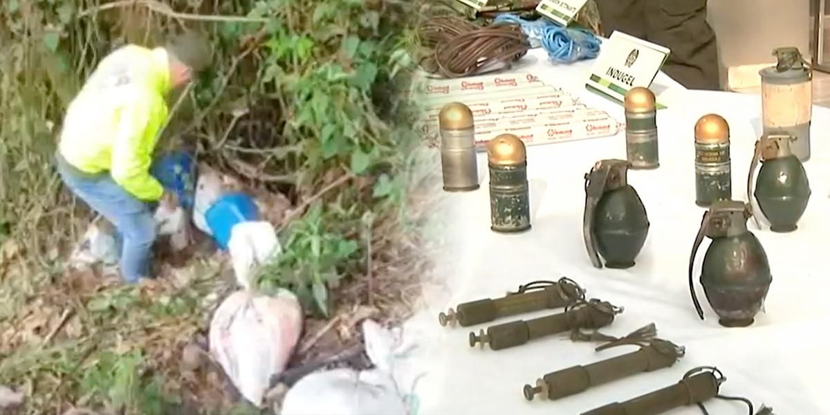 Hallan caleta con material explosivo de disidencia de las Farc en Ituango, Antioquia
