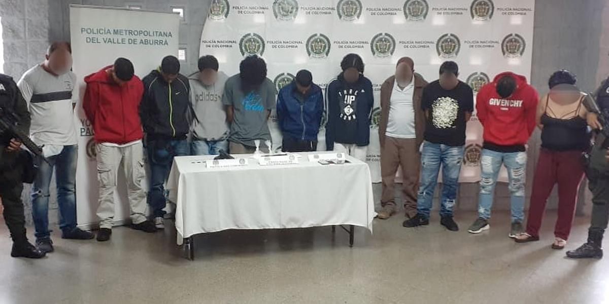 Capturados 23 integrantes de dos peligrosas bandas criminales en Medellín