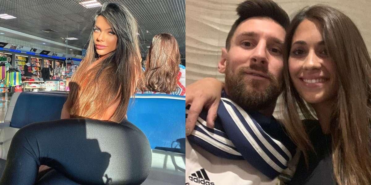 Modelo Miss BumBum se tatuó la cara de Messi en zona íntima y así reaccionó la esposa del futbolista