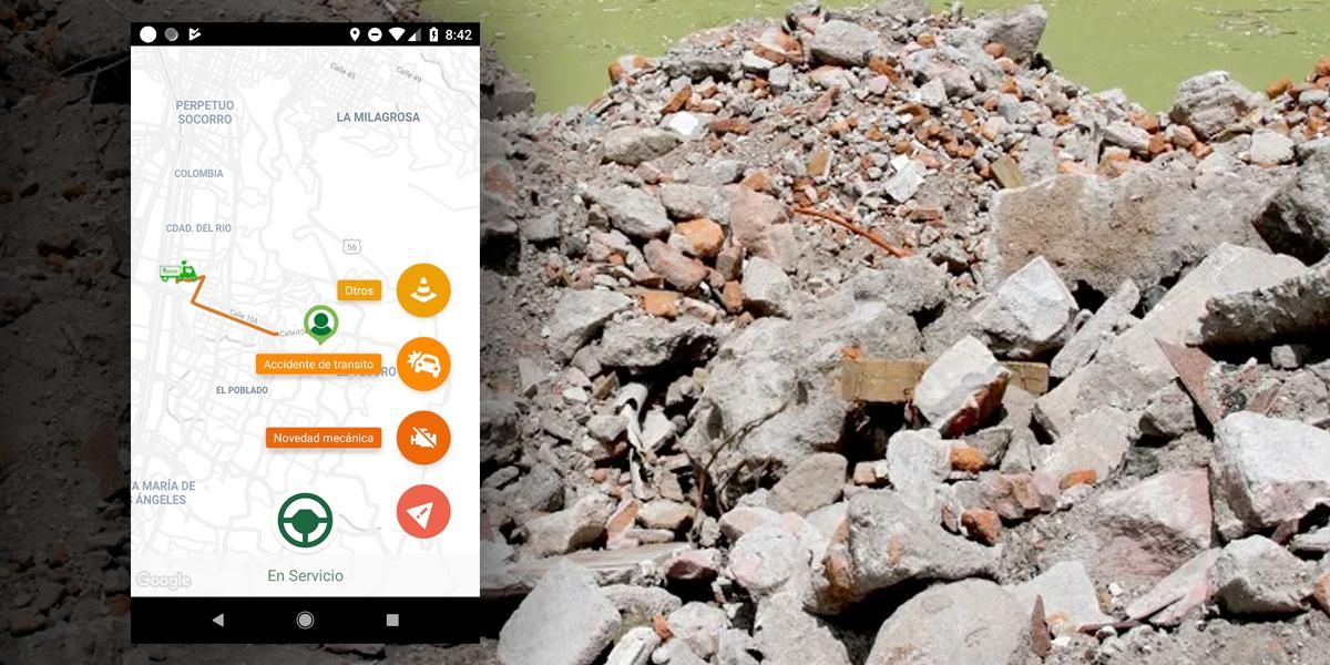 Crean aplicación para la recolección de escombros en Antioquia