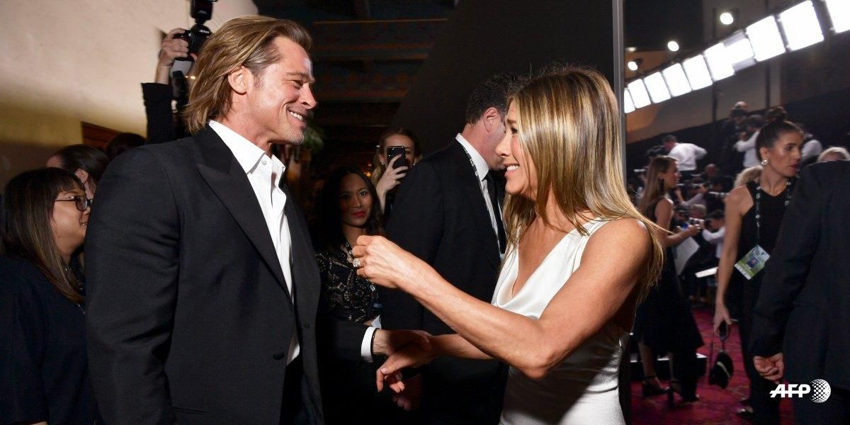 El 'romántico' reencuentro de Brad Pitt y Jennifer Aniston en los premios SAG
